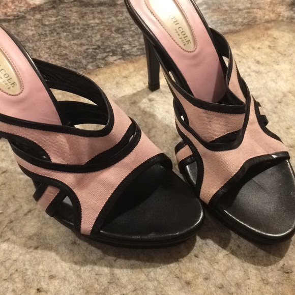 Kenneth Cole Pink/Black platform heels 8 1/2M - Picture 6 of 7